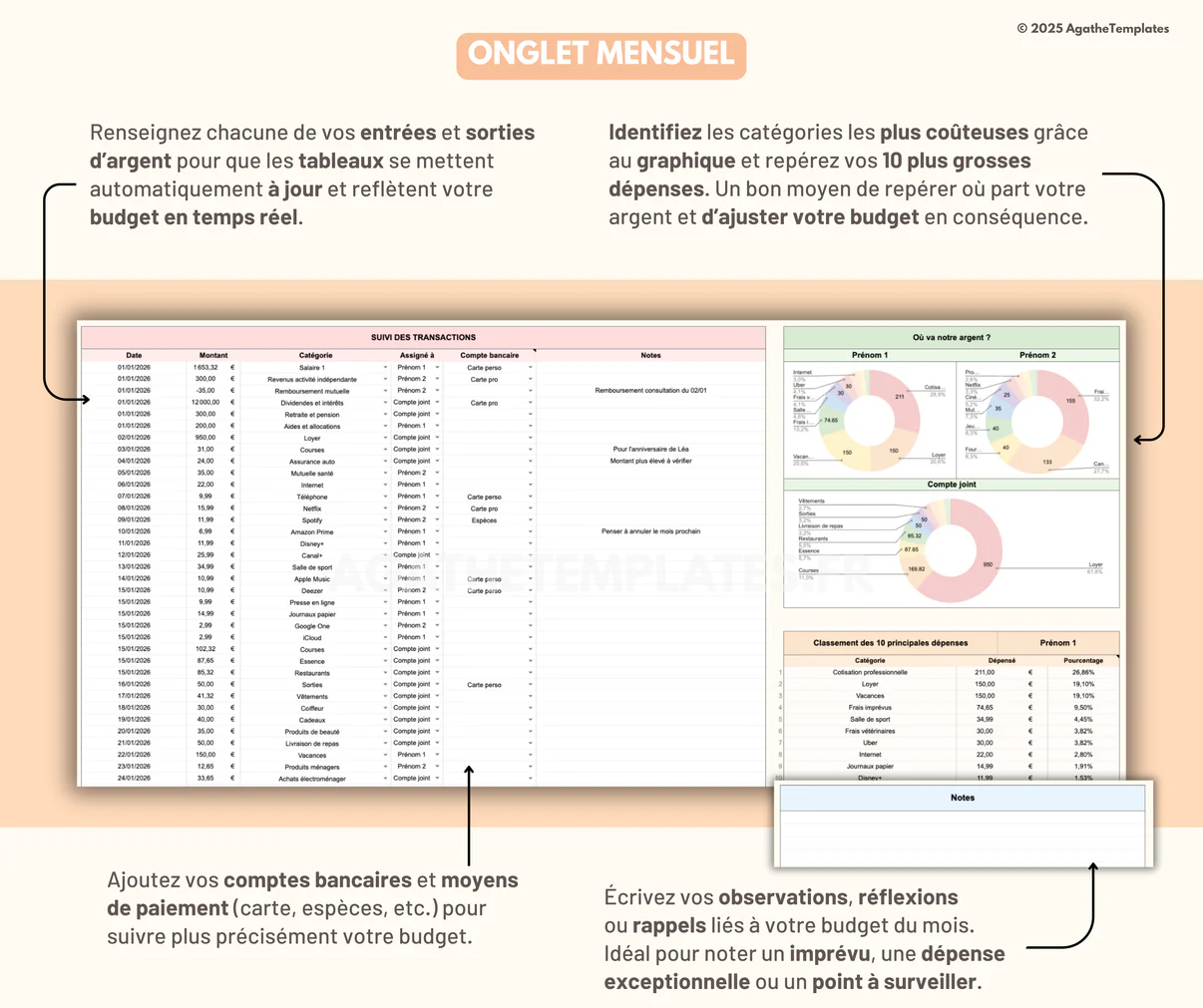 Budget Mensuel et Annuel ( Simple Budget Tracker ) – Image 5
