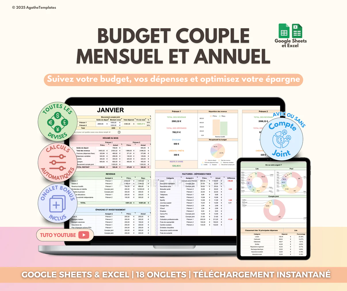 Budget Mensuel et Annuel ( Simple Budget Tracker )