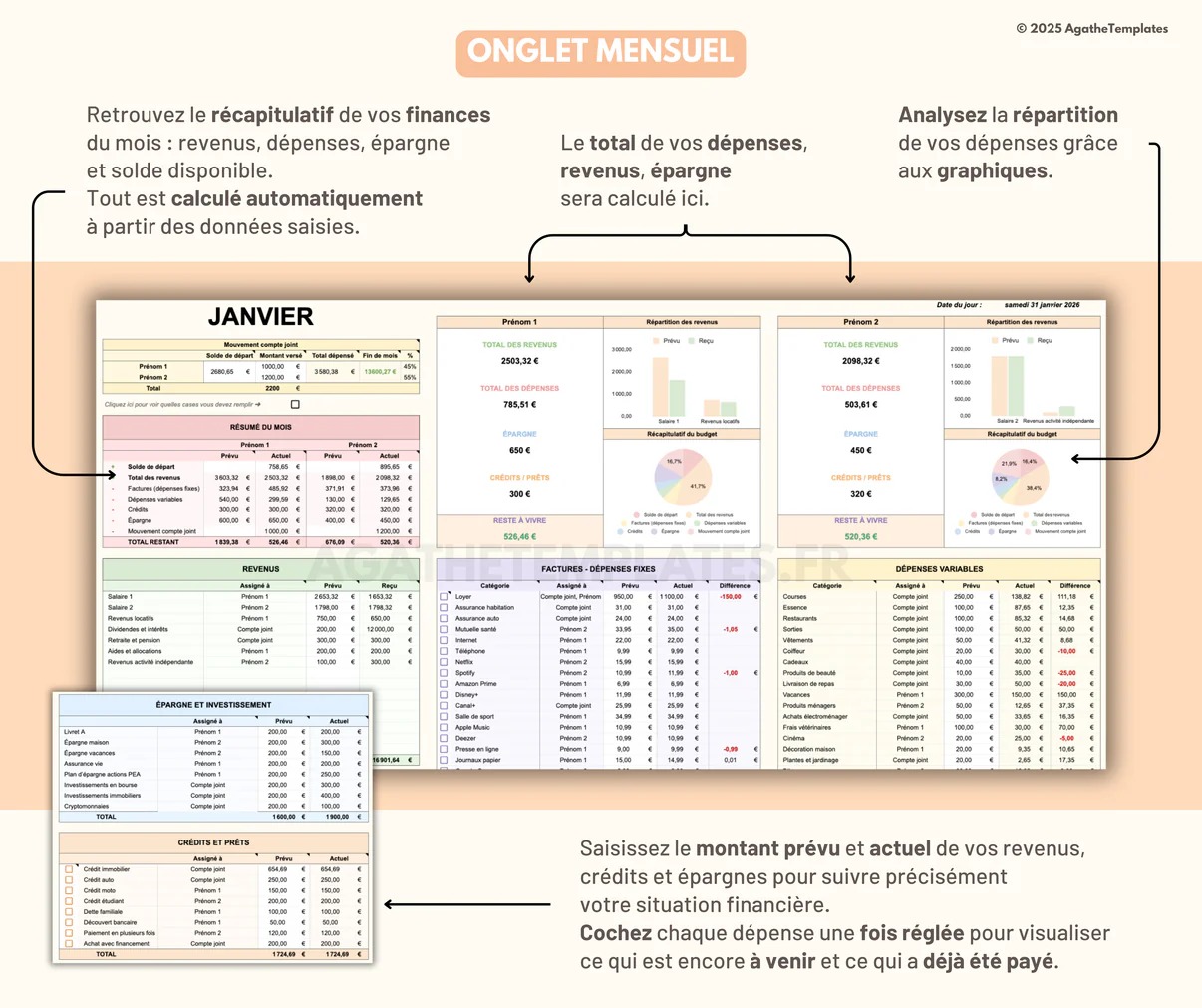 Budget Mensuel et Annuel ( Simple Budget Tracker ) – Image 6