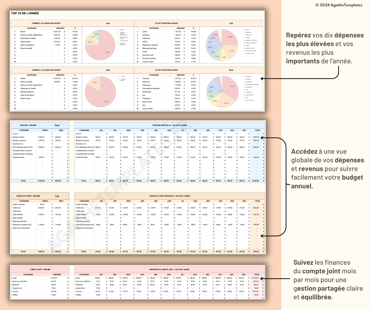 Budget Mensuel et Annuel ( Simple Budget Tracker ) – Image 3