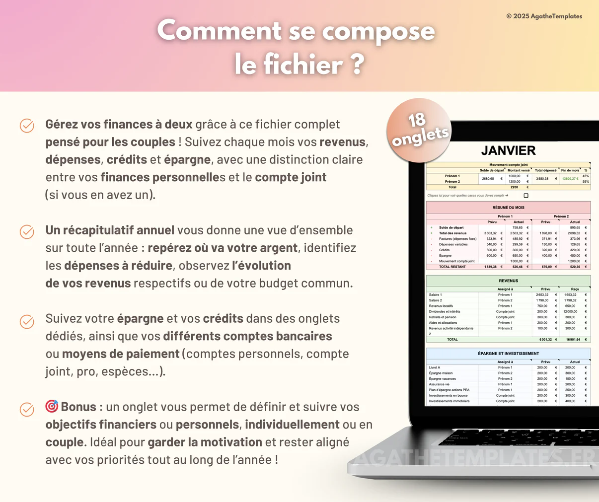 Budget Mensuel et Annuel ( Simple Budget Tracker ) – Image 2